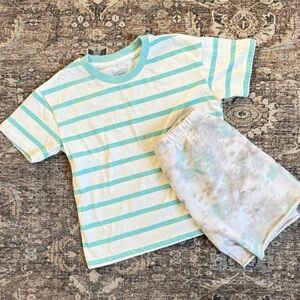 Grayson Mini Boys' Striped Tee and Tie Dye Shorts 5T
